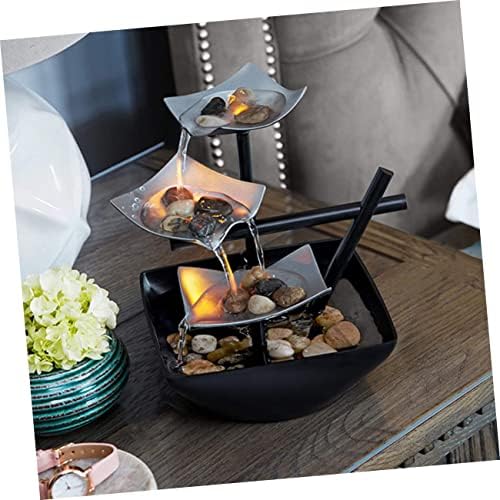 PRETYZOOM Waterfall Tabletop Fountain Indoor Decor