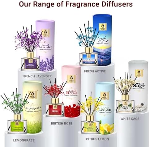 French Lavender Reed Diffuser Set with Natural Essential Oil and Real Preserved Flowers