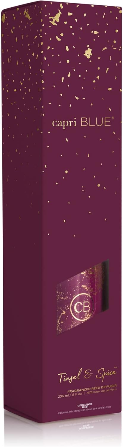 Capri Blue Glimmer Reed Diffuser Set - Tinsel Spice