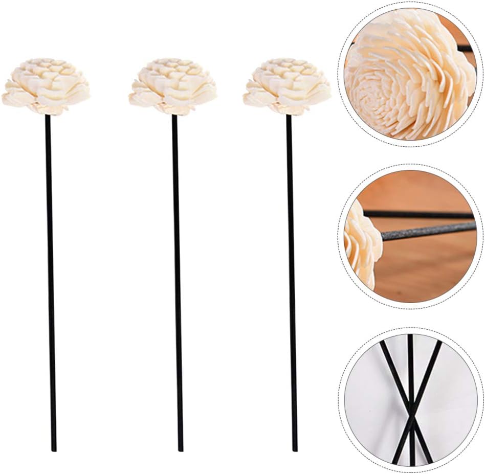 PRETYZOOM 3PCS Dried Flower Diffuser Sticks for Home Fragrance