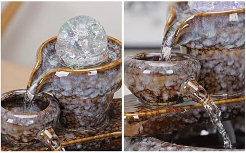 ONEEL Ceramic Tabletop Fountain with Ball