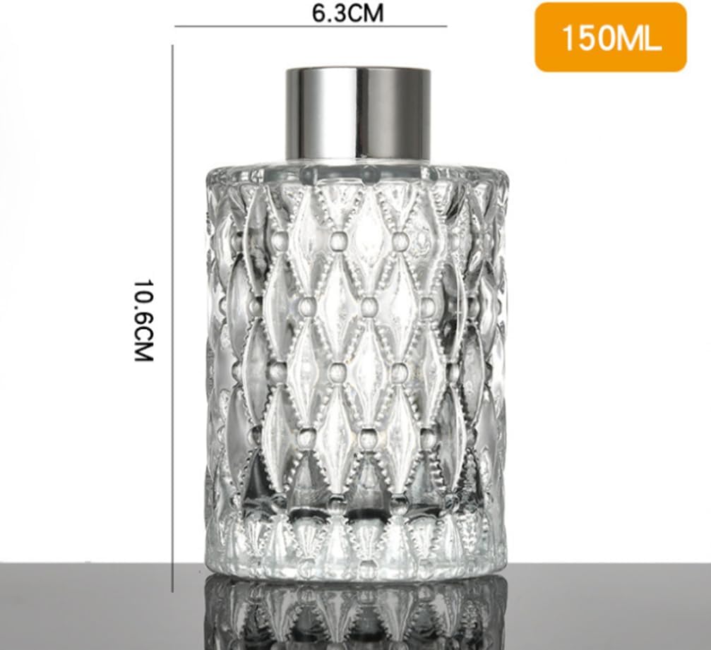 VASANA 150ML Glass Diffuser Jar Empty Container for Aromatherapy