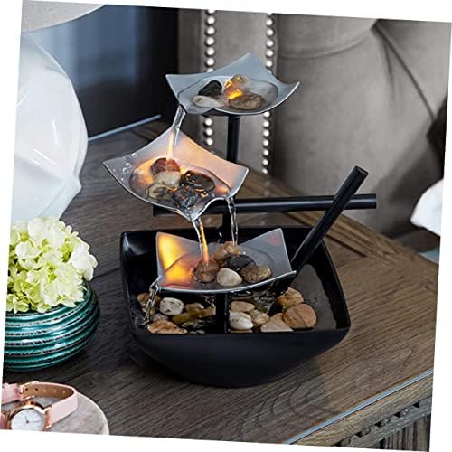 Small Indoor Metal Tabletop Waterfall Fountain Decor