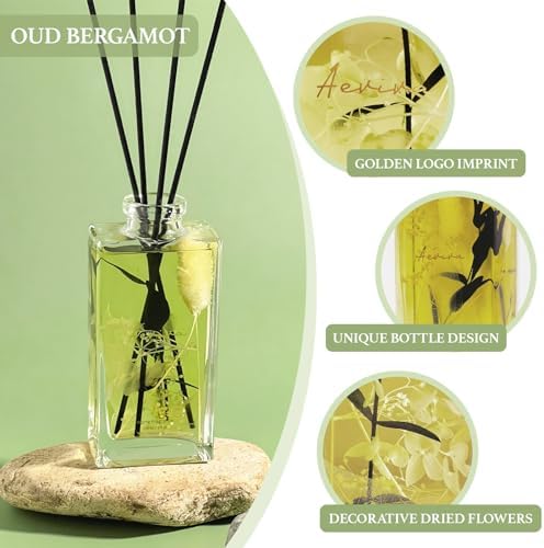 Aeviva Reed Diffuser Set Oud Bergamot Scent