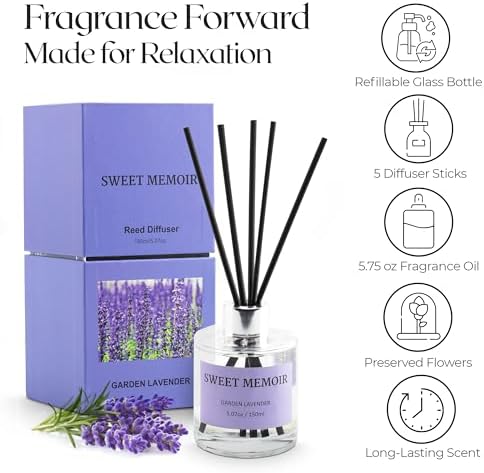 Moroccan Amber Reed Diffuser Set with 150 mL Bottle and Preserved Flowers