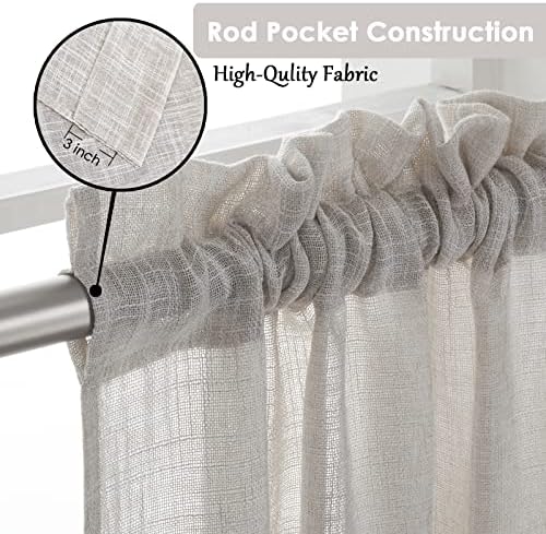 Beda Home Tassel Linen Swag Valance for Farmhouse