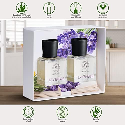 Lavender Reed Diffuser Set 34 Fl Oz 100ml - 2 x 50ml