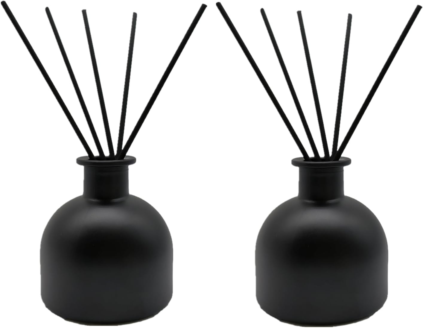 2PCS Matte Black Reed Diffuser Set