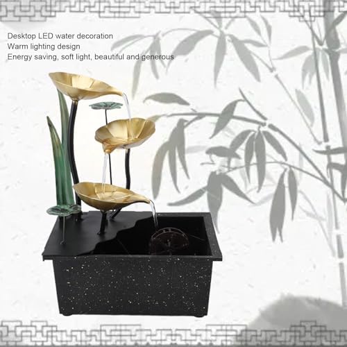 USB Tabletop Water Fountain with Adjustable LED Light