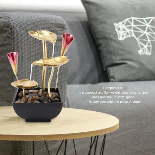 Tomotato Tabletop Fountain with LED Light and USB Power