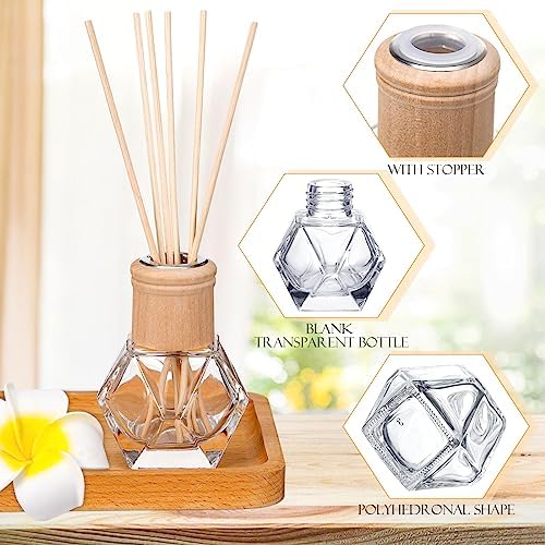 Roshtia 20 Pack Refillable Diffuser Bottles with Wooden Caps