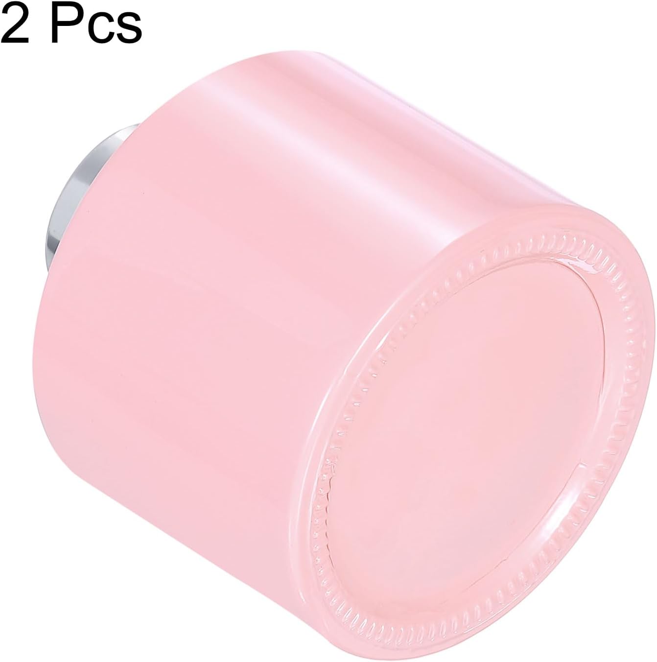 HARFINGTON 2pcs Empty Glass Diffuser Bottle 140ml Refillable Aromatherapy Jar with Silver Cap