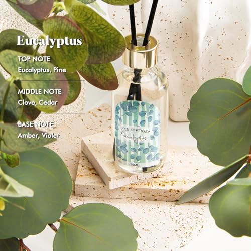3 Pack Linen Eucalyptus Jasmine Reed Diffuser Set