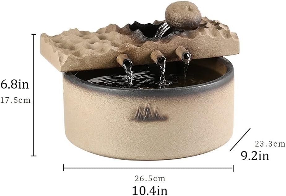 Rocky Falls Indoor Ceramic Tabletop Water Fountain