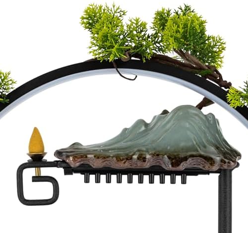Indoor Waterfall Fountain with LED Lights and Pump