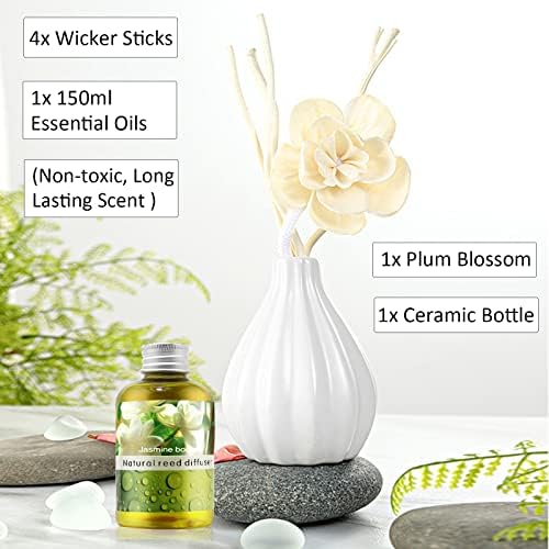 Elegant Jasmine Bouquet Reed Diffuser Set