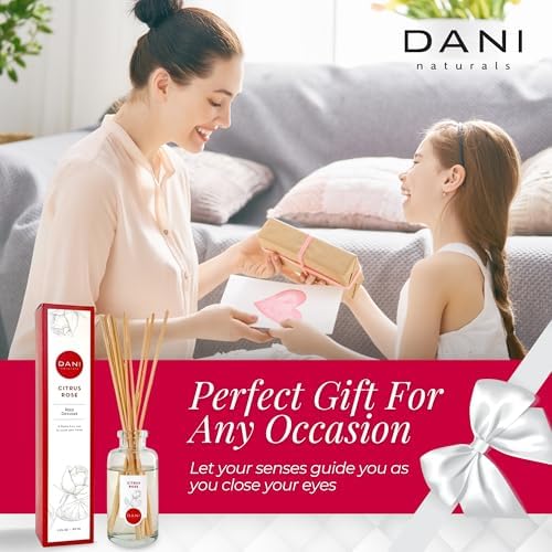 DANI Citrus Rose Reed Diffuser Set - 10 Reeds 35 oz