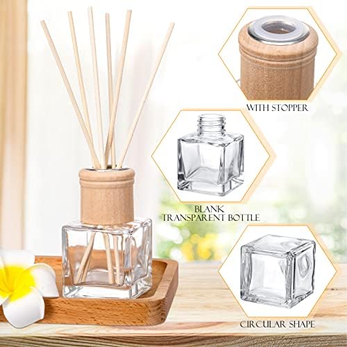 Roshtia 30 Piece Reed Diffuser Set with Wooden Caps and Rattan Sticks