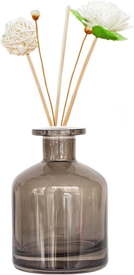 Grey 150ML Glass Diffuser Bottle Jar Vase