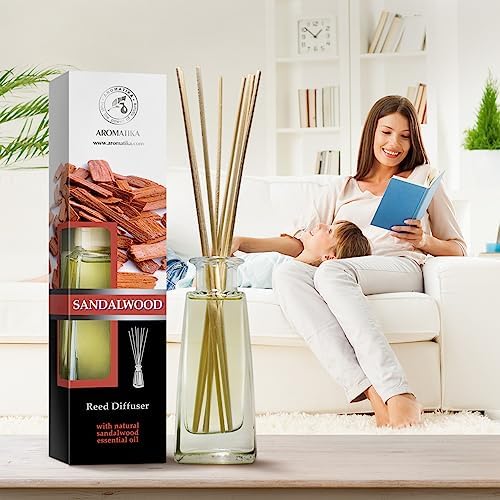 Sandalwood Reed Diffuser 34 Fl Oz - Natural Fragrance Set