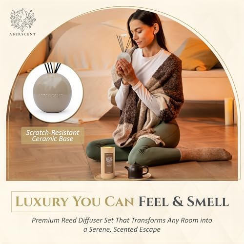Premium Reed Diffuser Set - Luxury Ceramic Base Refillable Fragrance