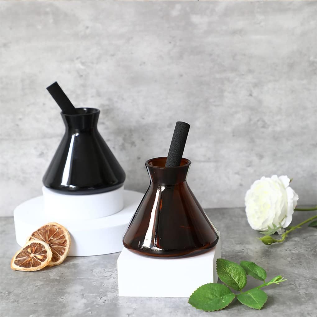 WAIT FLY Glass Diffuser Bottles for Essential Oils - Brown 7 Oz