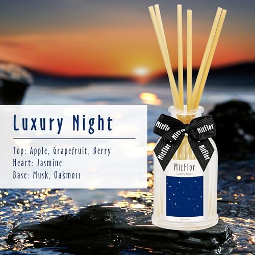 MitFlor Luxury Night Reed Diffuser Set with 6 Sticks