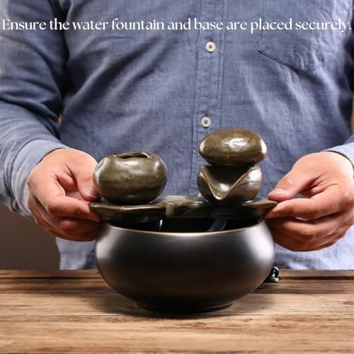 Zen Ceramic Water Fountain with Plant Holder