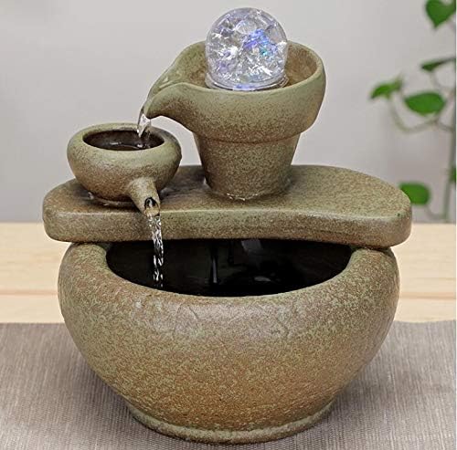 Tabletop Fountain Ceramic Indoor Fengshui Humidifier