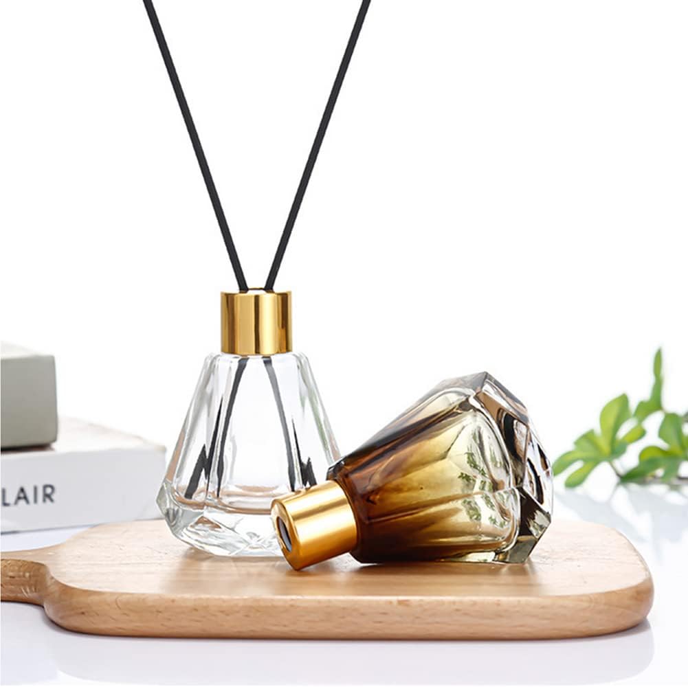 TOPWEL 2PCS 60ml Clear Glass Diffuser Jars Set