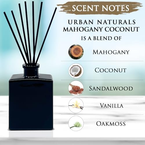 Urban Naturals Mahogany Coconut Reed Diffuser Oil Set