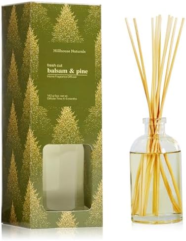 Hillhouse Naturals Reed Diffuser Set - Fresh Cut Balsam Pine Scent