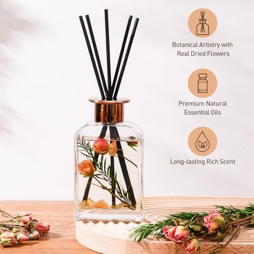 Rose Petal Essential Oil Reed Diffuser Set