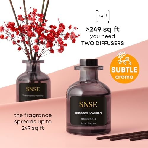 SNSE Tobacco Vanilla with Flowers Reed Diffuser Set
