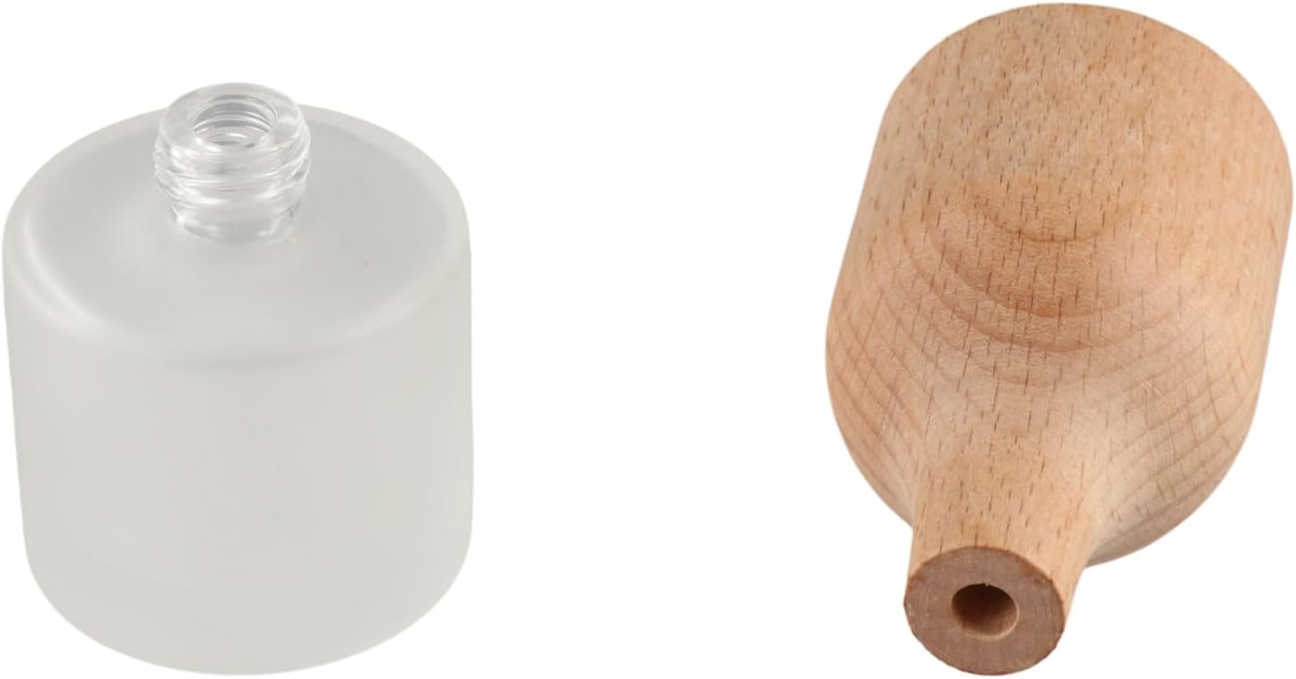 2pcs Glass Reed Diffuser Jars Empty Refillable Aromatherapy Bottles for Home Decor