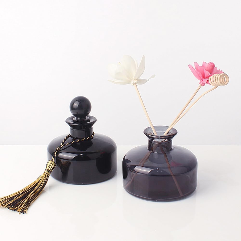 VASANA 200 ml Empty Glass Diffuser Bottle Black
