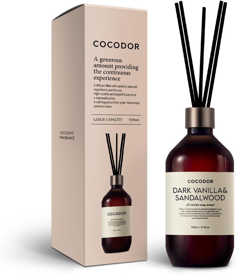 Cocodor Dark Vanilla Sandalwood Reed Diffuser Set