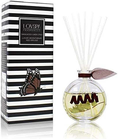 LOVSPA Luxury Home Diffuser Set with Sandalwood Green Citrus Scent