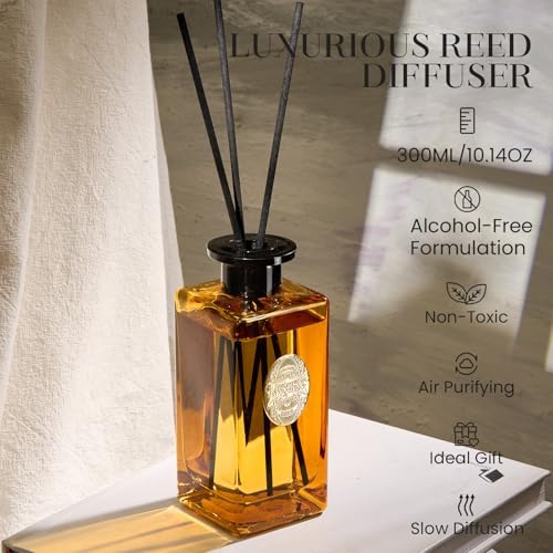 MSENSE 1014 Oz Large Reed Diffuser Set Hotel Collection Non-Toxic Essential Oil Diffuser