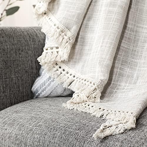 Beda Home Tassel Linen Swag Valance for Farmhouse