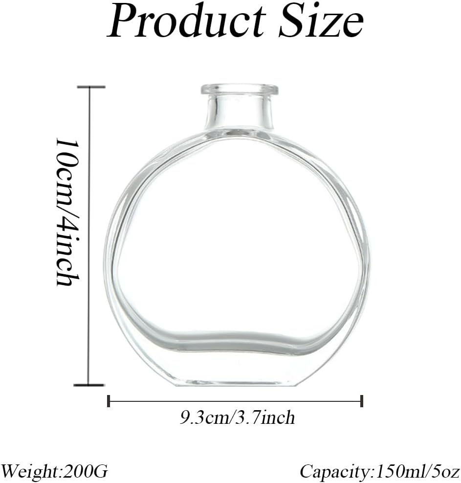 150ml Clear Glass Diffuser Jar for Essential Oils and DIY