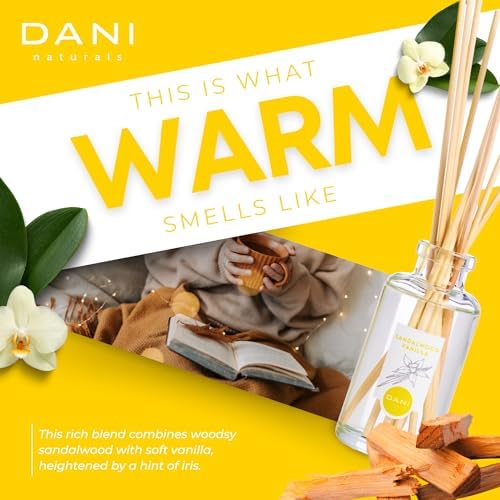 DANI Naturals Reed Diffuser Set Vanilla Sandalwood