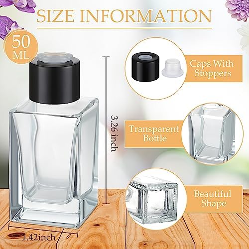 Umigy 50 Piece Glass Diffuser Set with Black Caps