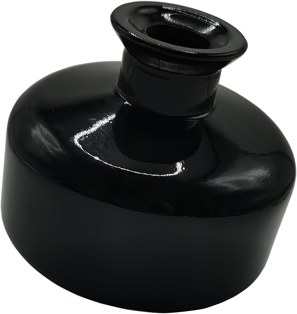 200ml Black Round Glass Diffuser Bottle