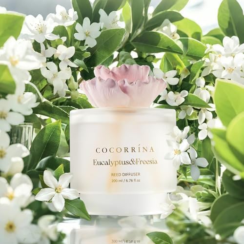 Cocorrina Gypsum Flower Diffuser Set Eucalyptus Freesia Scent