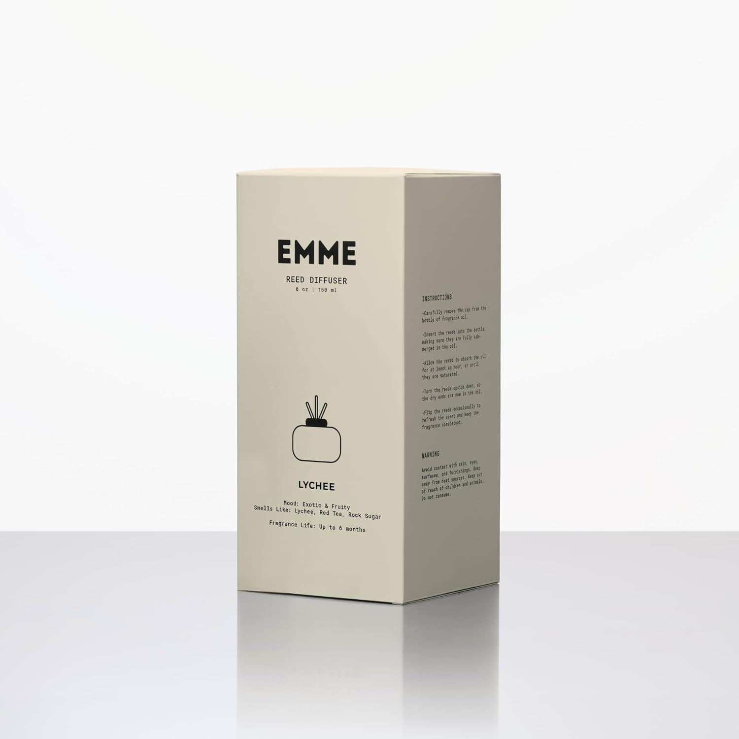 EMME NYC 6 oz Lychee Scented Reed Diffuser