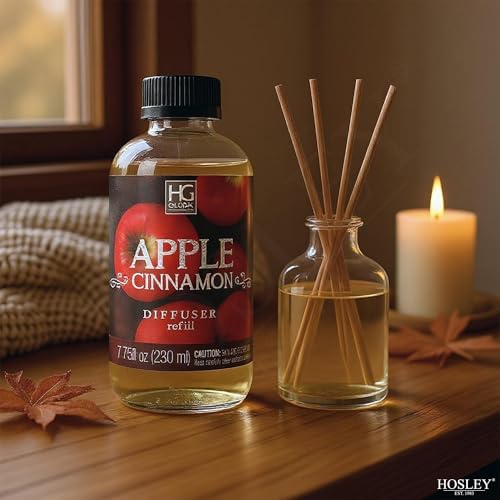 Hosley Premium Apple Cinnamon Reed Diffuser Refills Set of 2
