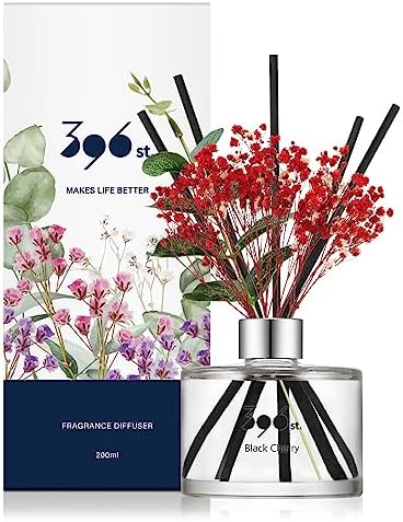 396 St Preserved Babys Breath Diffuser Set Black Cherry 200ml