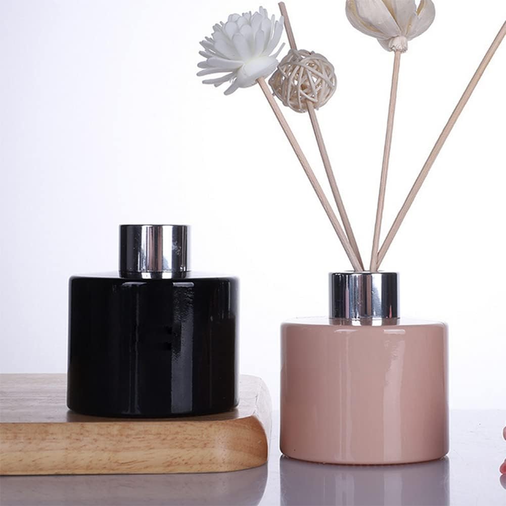 TOPWEL 120ml Glass Diffuser Jar with Silver Cap