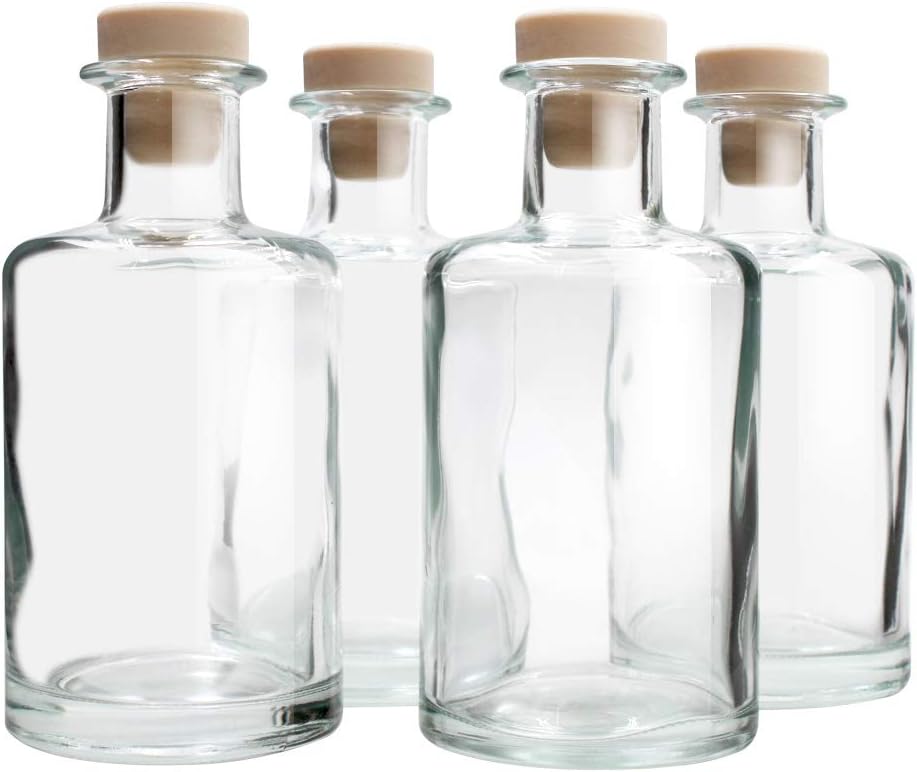 Feel Fragrance Glass Diffuser Bottles Set of 4 53 In High 240ml